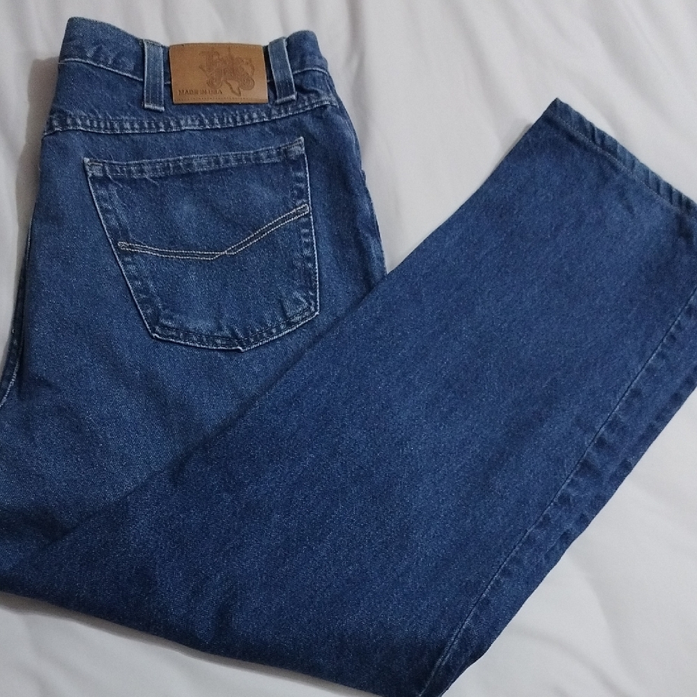 Texas Jeans Mens 38x38 Blue Longhorn Relaxed Fit Cowboy Western Made In The USA!